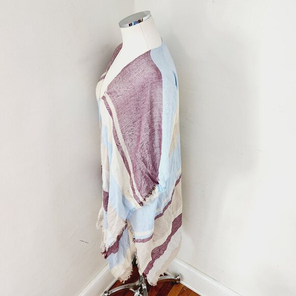 Unbranded Blue Red‎ Striped Wrap Women's One Size - Picture 3 of 3